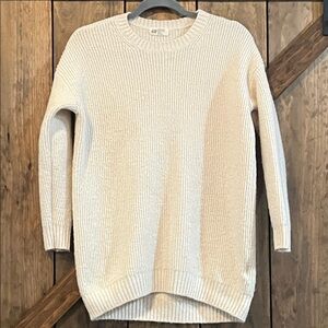 { h&m } girls Soft Cream Crew Neck Sweater